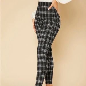 Tall High Waist Plaid Leggings